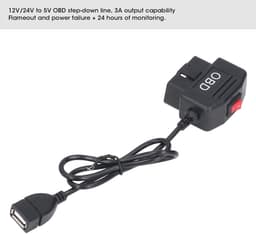 Allecto - OBD Power Cable - Dashcam Hardwire Kit - 48cm met Schakelaar - OBD Kabel - Voeding voor Dashcam - Geschikt voor auto - Zwart — thumbnail 4