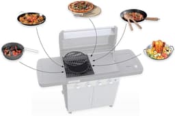 Gasbarbecue 171 x 66 x 150 cm – 3 Branders BBQ Grillwagen met Keramische Infraroodbranders, Groot Gietijzeren Grilloppervlak, Dekselthermometer, Zijtafels & InstaClean Systeem – HomebyNicole — thumbnail 5