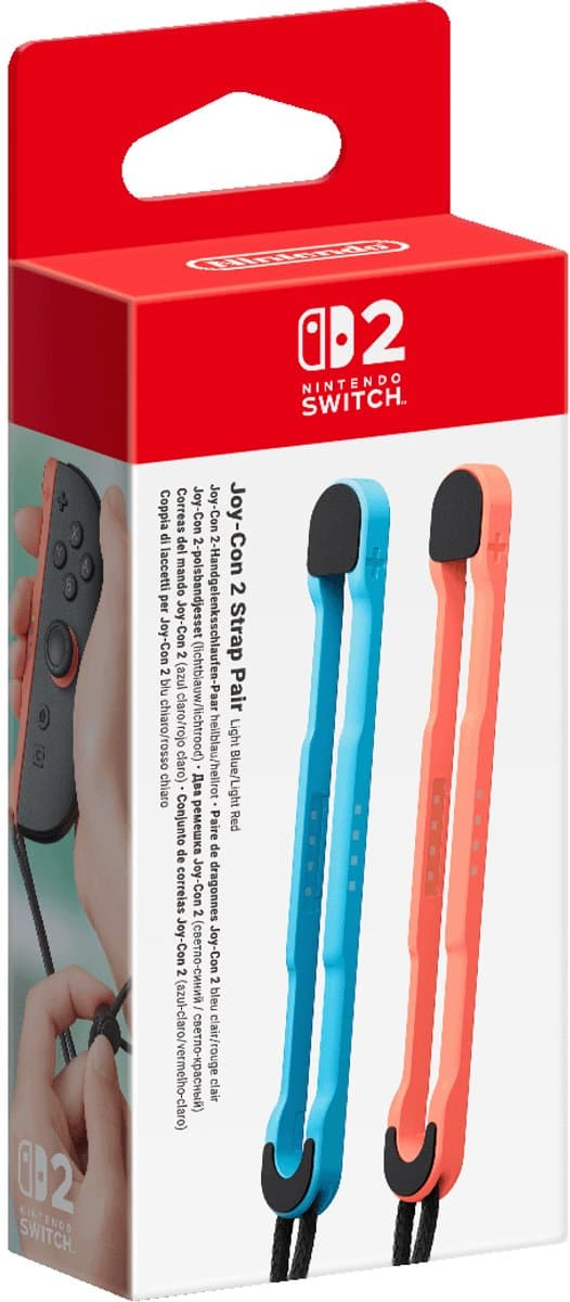 Nintendo Switch 2 Joy-Con Polsbandjes Set Blauw/Rood — afbeelding 1