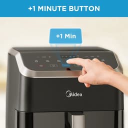 Airfryer - Heteluchtfriteuse - Olievrije Friteuse - Luchtfriteuse - Digitale Friteuse - 5 Liter - 7 Voorinstellingen - Energiezuinig - Timerfunctie - Zwart - BPA-vrij - Anti-aanbaklaag - Met Kijkvenster - Instelbare Temperatuur - 1600W — thumbnail 5