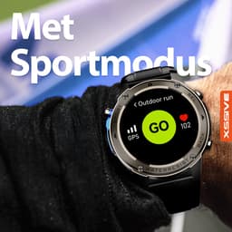 Xssive SW11 Smartwatch Heren met Precieze GPS Tracker - AMOLED - Tot 50 Meter Waterdicht - Lange Batterijduur - Geschikt voor Apple, Samsung & Android - Zwart — thumbnail 3