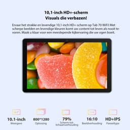 Blackview Tab 70 WiFi - Tablet - WIFI 6 - 64GB - 10.1 inch - Android 14 - 6580mAh - Blauw — thumbnail 3
