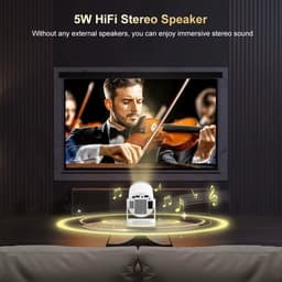 Projector Hy300 Pro - Mini beamer - 4K Android 11 Dual Wifi6 - 260Ansi - Allwinner H713 Bt 5.0 1080P 1280*720P - Home Cinema Outdoor Projetor — thumbnail 2