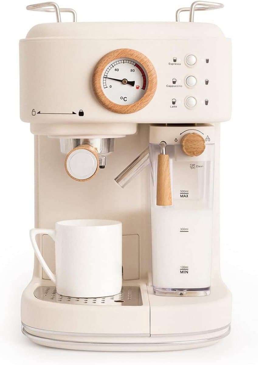 CRLYN® Espressomachine - Koffiezetapparaat - Koffiemachines - Beige — afbeelding 1