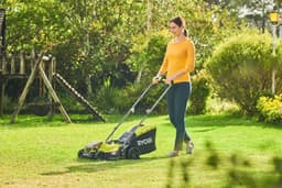Accu Grasmaaier met Mulchfunctie en Inklapbare Handgreep - 33 cm Maaibreedte, 5-Voudige Hoogteverstelling en 35 l Grasopvangzak — thumbnail 4