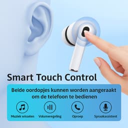 Draadloze oordopjes - In Ear oordopjes - Met Noise Cancelling - Bluetooth 5.4 - Extra Dopjes - Perfect voor bellen en muziek luisteren - Touch control — thumbnail 2