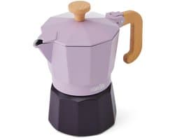 La Cafetière Venice aluminium espressomachine voor 3 kopjes - paars tweekleurig