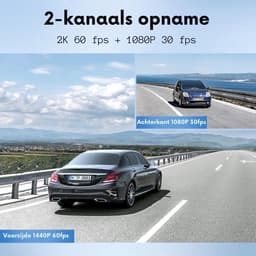 Thuys – Dual Dashcam – Voor Auto 1080p – Voor en Achter Camera – Auto Camera – G-Sensor – App Bediening – Parkeermodus — thumbnail 2