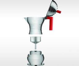 Alessi Percolator Pulcina - MDL02/6 R - Rood - 6 kops - door Michele De Lucchi — thumbnail 4
