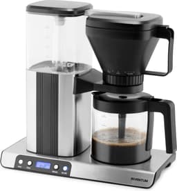 Inventum KZ813D - Koffiezetapparaat - 1,25 liter - 10 kopjes - Filter 1x4 - Glazen kan - Warmhoudfunctie - Filterkoffie - Zwart/RVS — thumbnail 2
