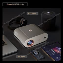 Alincoo - D7W - Beamer - Projector Beamer - Mini Meamer - Full HD 1080P - 1920x1080dpi - Automatische focus - 5G - met WiFi - 1300 Lumens - Wit — thumbnail 5