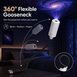 USB-melkwegprojector met twee sterrenhemel projectiekaarten — thumbnail 3