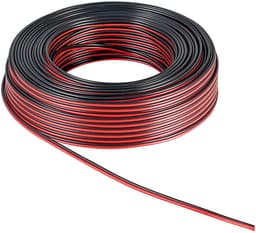 Goobay luidsprekerkabel op rol 10 m rood en zwart met twee CCA-aders van 4 mm² — thumbnail 2