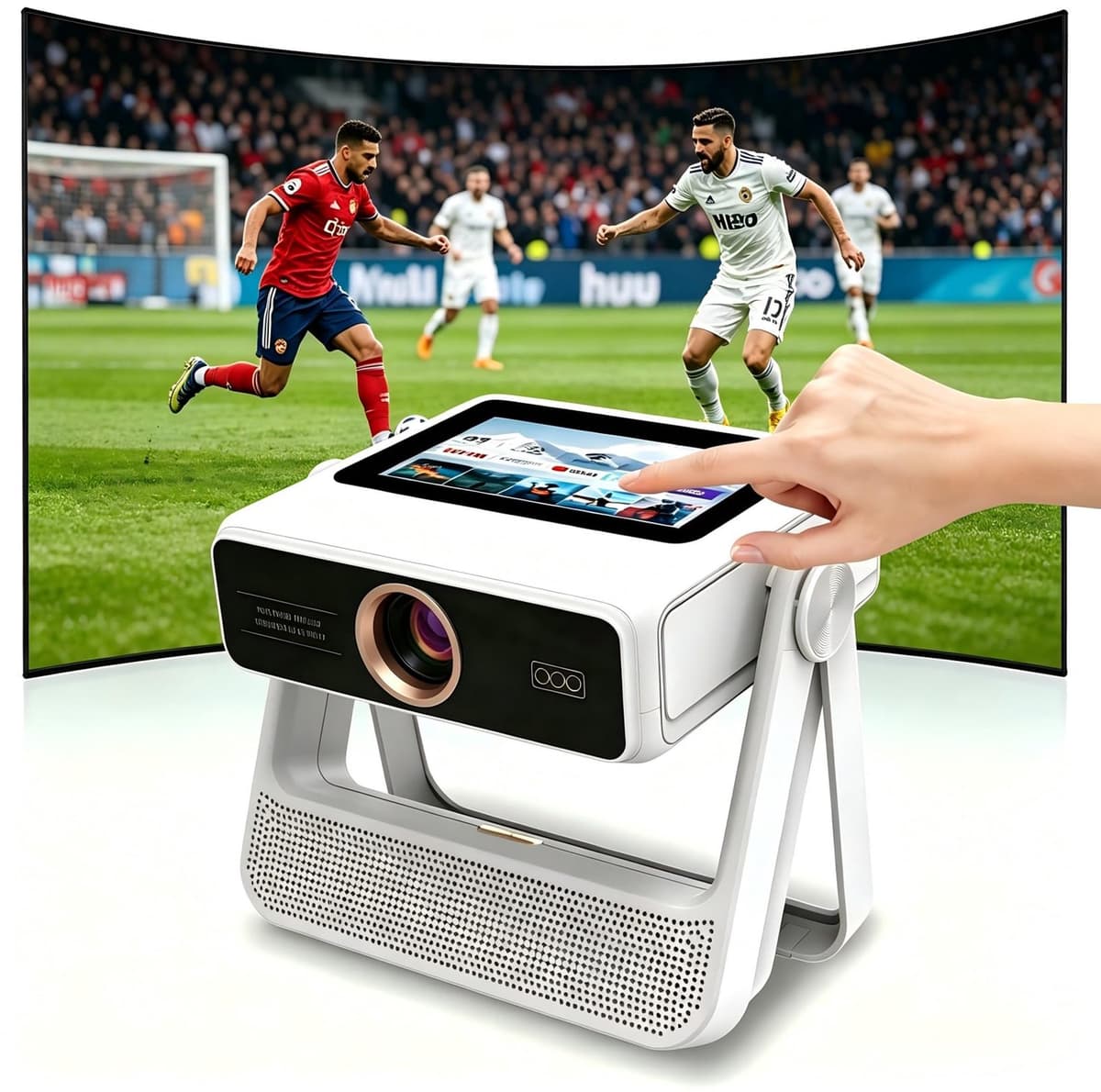 Beamer 1200 ANSI Lumen - Full HD 1080p Resolutie - LCD Scherm - WiFi 6 Bluetooth - Draagbare Thuisbioscoop Projector — afbeelding 1
