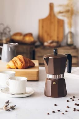 Italiaanse koffiezetapparaat aluminium 6 kopjes - geschikt voor alle kookplaten inclusief inductie — thumbnail 2