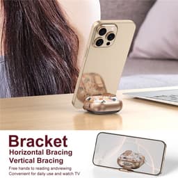 Telestore - hoesje geschikt voor AirPods 5 en AirPods 4 - hard case cover - roze goud bloemen - TPU hoesje Beschermhoes - AirPods 5 en 4 Cover - AirPods 5 / 4 hoesje - Geschikt voor Apple AirPods 5 en AirPods 4 — thumbnail 2
