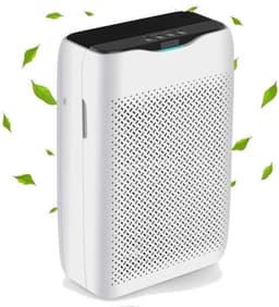 Luchtreiniger Wit - HEPA-Combifilter Met Actieve Koolfilter - 258 m³/h CADR - 36 m² Oppervlakte - Snoer Voeding - Voor Allergieën En Rookkamers — thumbnail 1