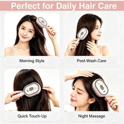 Elektrische stoomborstel, oplaadbaar, massagekam met luchtkussen en elektrische spray, 3-in-1 haarstoomborstel, voor alle haartypes — thumbnail 3