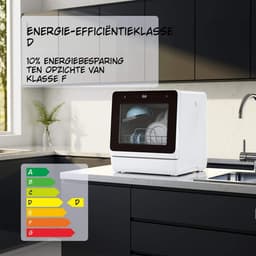Kavora Mini Vaatwasser - Campinggebruik - Tafelvaatwasser - Wit - 43cm x 43cm x 46cm — thumbnail 4