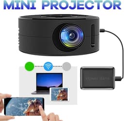LED-projector, 1080P Draagbare Kleine Mobiele Telefoonprojector, Dezelfde Schermfunctie Als Telefoon en Tablet, Ingebouwde Luidspreker voor Thuisbioscoop voor Kinderen — thumbnail 3