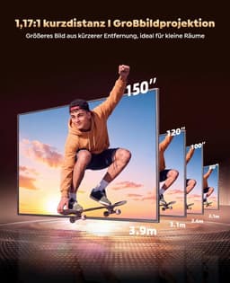Beamer Smart - 1200 ANSI Lumen - 1920 x 1080 Resolutie - LCD - Draagbaar - Thuisbioscoop — thumbnail 5
