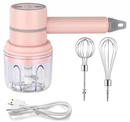 Blender-garde-2-in-1 draadloze elektrische blender, draagbare multifunctionele keukenmachine, kan worden gebruikt om eieren te mixen, slagroom te kloppen, knoflook te hakken, enz — thumbnail 1