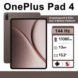 OnePlus Pad 4 Tablet – 12GB+256GB – WiFi – Dune Glow - 13380mAh -Dune Glow — thumbnail 1