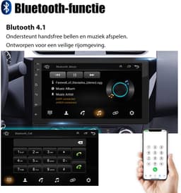 ESSGOO Autoradio 2 DIN Universeel – Android 16 – 7 inch HD-touchscreen - Apple CarPlay & Android Auto (Draadloos) – FM, wifi, SWC – GPS-navigatiesysteem — thumbnail 5