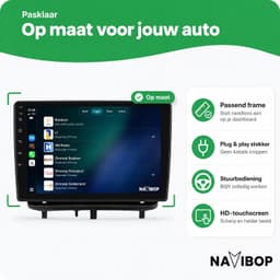 Navibop Autoradio geschikt voor Opel Corsa D 2007 t/m 2012 - Draadloos Apple CarPlay & Android Auto - 9 inch touchscreen - Android 15 - 4GB/64GB - Navigatie - Bluetooth - DAB+ ready - 2 din - 2007 2008 2009 2010 2011 2012 — thumbnail 5