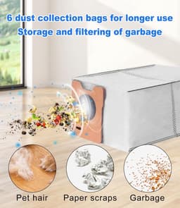 20-delige accessoireset geschikt voor Eufy Omni C20, reserveonderdelenset voor eufy Omni C20, 1 hoofdborstel, 4 filters, 4 zijborstels, 4 doeken, 6 stofzakken, 1 kleine reinigingsborstel — thumbnail 3