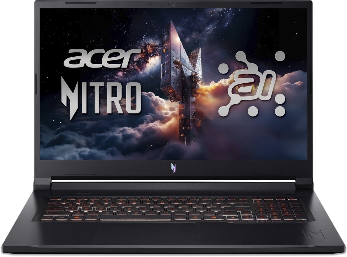 Acer Nitro V 17 AI ANV17-41-R5C1 - Gaming Laptop – 17 inch 144Hz - AMD Ryzen 7 - 16GB - 1TB SSD - RTX 5070 - inclusief 3mnd PC GamePass — afbeelding 1