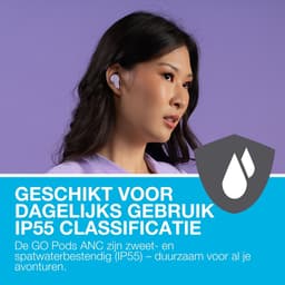 JLab Go Pods ANC Draadloze Oordopjes Met Noise Cancelling - Oortjes Draadloos Bluetooth - 26 uur Batterijduur - Hybrid ANC - Equalizer EQ4 App - Multipoint - Fast Charging Case - Lila — thumbnail 4