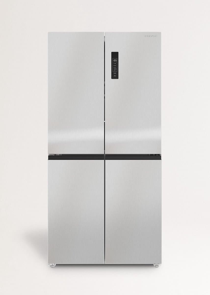 CREATE - Koelkast 4 deuren 503L met Care+ - Roestvrij staal - FRIDGE STUDIO CROSS DOOR 503 — afbeelding 1