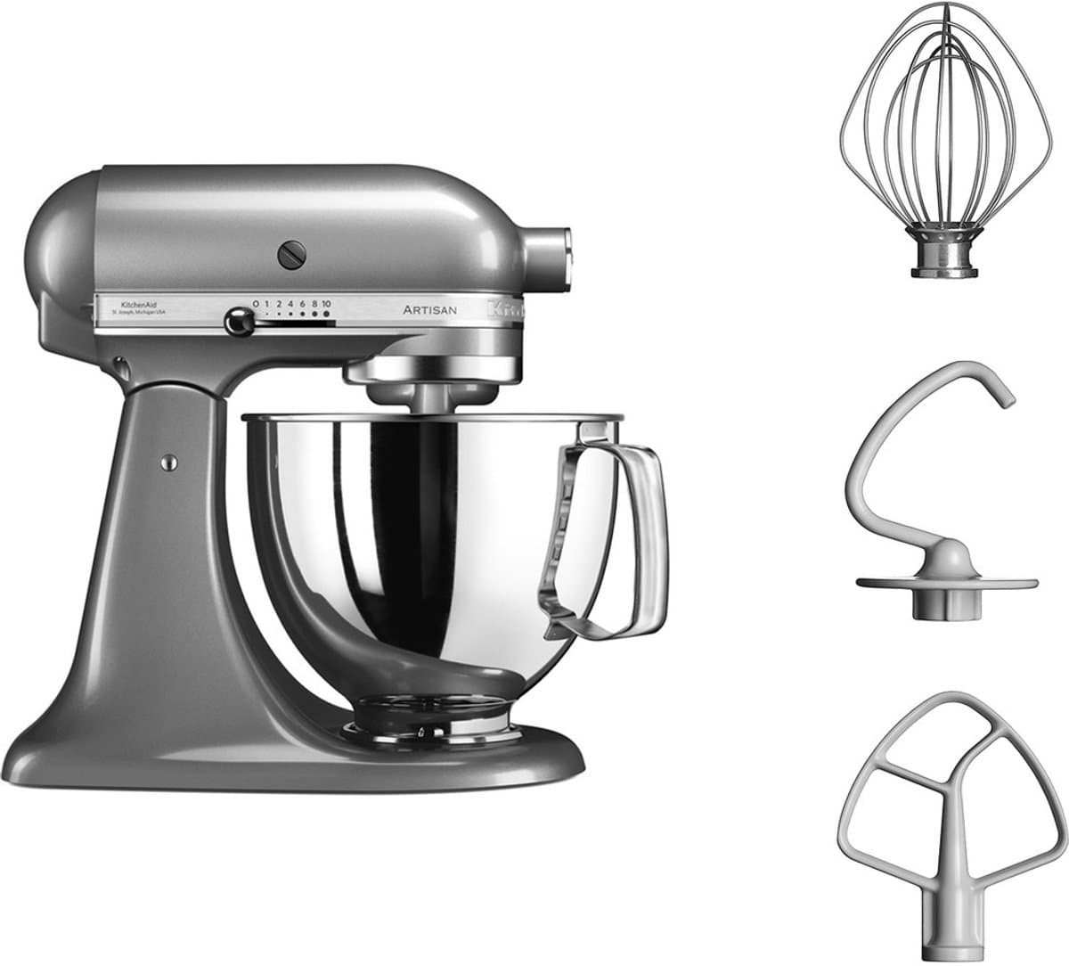 KitchenAid Artisan Mixer 5KSM125 Contourzilver — afbeelding 1