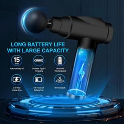 Mini Massagepistool met 32 Snelheden en LCD-scherm - Draagbaar Massageapparaat voor Spierpijn en Vermoeidheid — thumbnail 4