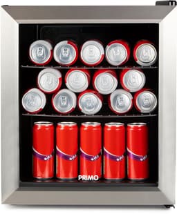 PRIMO PR194BC Drankkoelkast - Minibar - Mini Koelkast - Glazen deur - 46L - C - Zwart — thumbnail 1