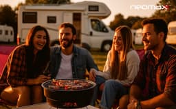 Draagbare Koolgrill 26cm - Opvouwbaar & Compact voor Tuin & Camping — thumbnail 2