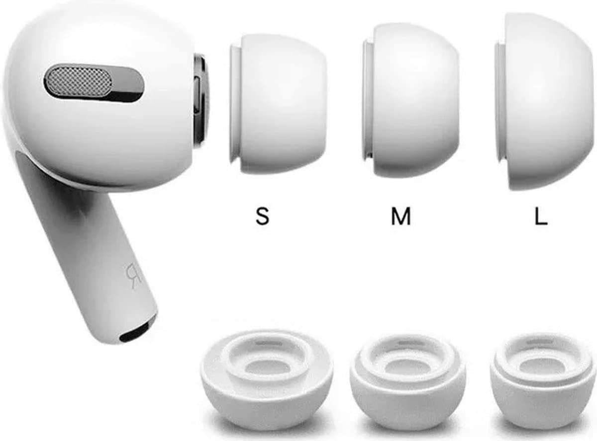 Jumada's - Dopjes geschikt voor Airpods Pro 1/2 : 3 Paar, Maat S/M/L - Siliconen Oordopjes - Eartips & Oortips - Alle maten in 1 doosje - Maat S & Maat M & Maat L — afbeelding 1