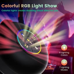 Bluetooth Luidspreker Douche Speaker Draadloze Draagbare Mini Hoorn Speaker Zuignap voor Badkamer Bass Stereo Trompet Draadloze Ondersteuning LED Licht voor Douche Thuis en Buiten Etc — thumbnail 2