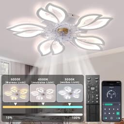 Stille LED Plafondventilator met Dimbare Verlichting en Afstandsbediening — thumbnail 2