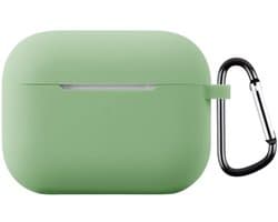 Coverup Hoesje - Geschikt voor AirPods Pro 3 Hoesje - Coverup Siliconen AirPods Case met Sleutelhanger - Groen