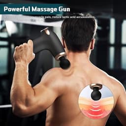 Spiermassagepistool, deep tissue massagepistool, uitgerust met 6 snelheden en 4 verwisselbare massagekoppen, draagbare elektrische massage-apparaat, verlicht snel spierpijn. — thumbnail 3