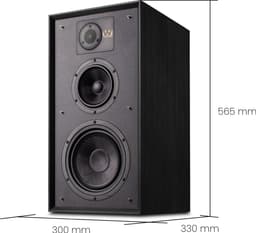 Wharfedale Linton Boekenplank Speakers - Hifi Stereo Set - Luidspreker Boxen - 3-weg Luidspreker - Passieve Speaker - Zwart — thumbnail 4