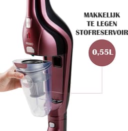 PRIMO PR508SV Steelstofzuiger Draadloos 2-in-1 - Stofzuiger Zonder Zak - Kruimelzuiger - HEPA Filter - Bordeaux — thumbnail 4