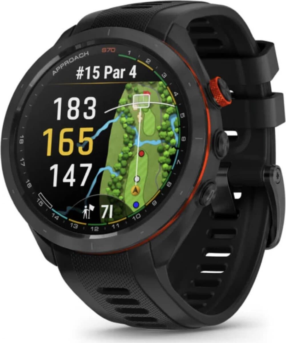 Garmin Approach S70 Premium GPS Golfhorloge 47 mm - Zwart — afbeelding 1