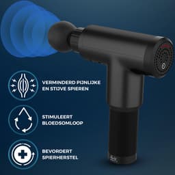 Palmwood Massage Gun - Massage Apparaat - Massage pistool - Incl. 4 opzetstukken - Draadloos - Incl. opbergkoffer — thumbnail 3