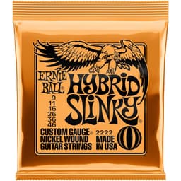 Ernie Ball Hybrid Slinky - Elektrische Gitaarsnaren - Super En Regular Slinky Gecombineerd - Nickel Wound - .009-.046 — thumbnail 1
