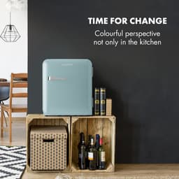 Klarstein Minibar minikoelkast voor kamers, 48 ​​liter minikoelkast voor drankjes en cosmetica, kleine , kleine en stille koelkast, verstelbaar schap, kleine huidverzorgingskoelkast 0-10 °C - Mini Koelkast - 48L - Mini Fridge — thumbnail 3