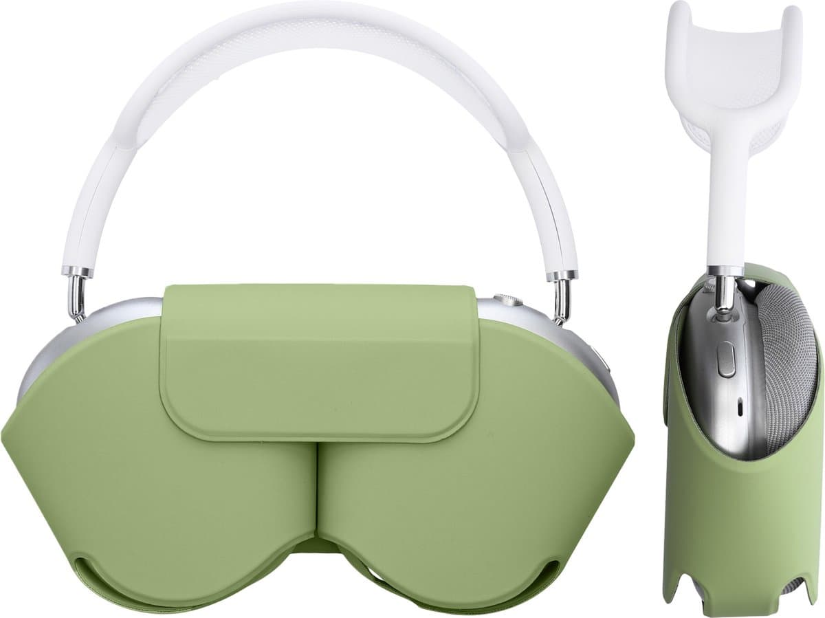 kwmobile cover voor over-ear koptelefoon - Compatibel met Apple AirPods Max / AirPods Max 2 - Van polyester - In pastelgroen — afbeelding 1
