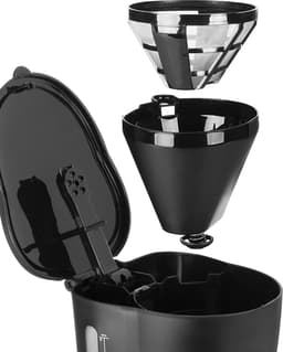Koffiezetapparaat - 0,6L inhoud - Filter - Met warmhoud functie - druppelstop - Schakelt na 40 minuten automatisch uit - 600W - 230V - Energieklasse A tot G - Zwart - — thumbnail 5